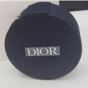 Dior Black Circular Mirror Jewelry Case